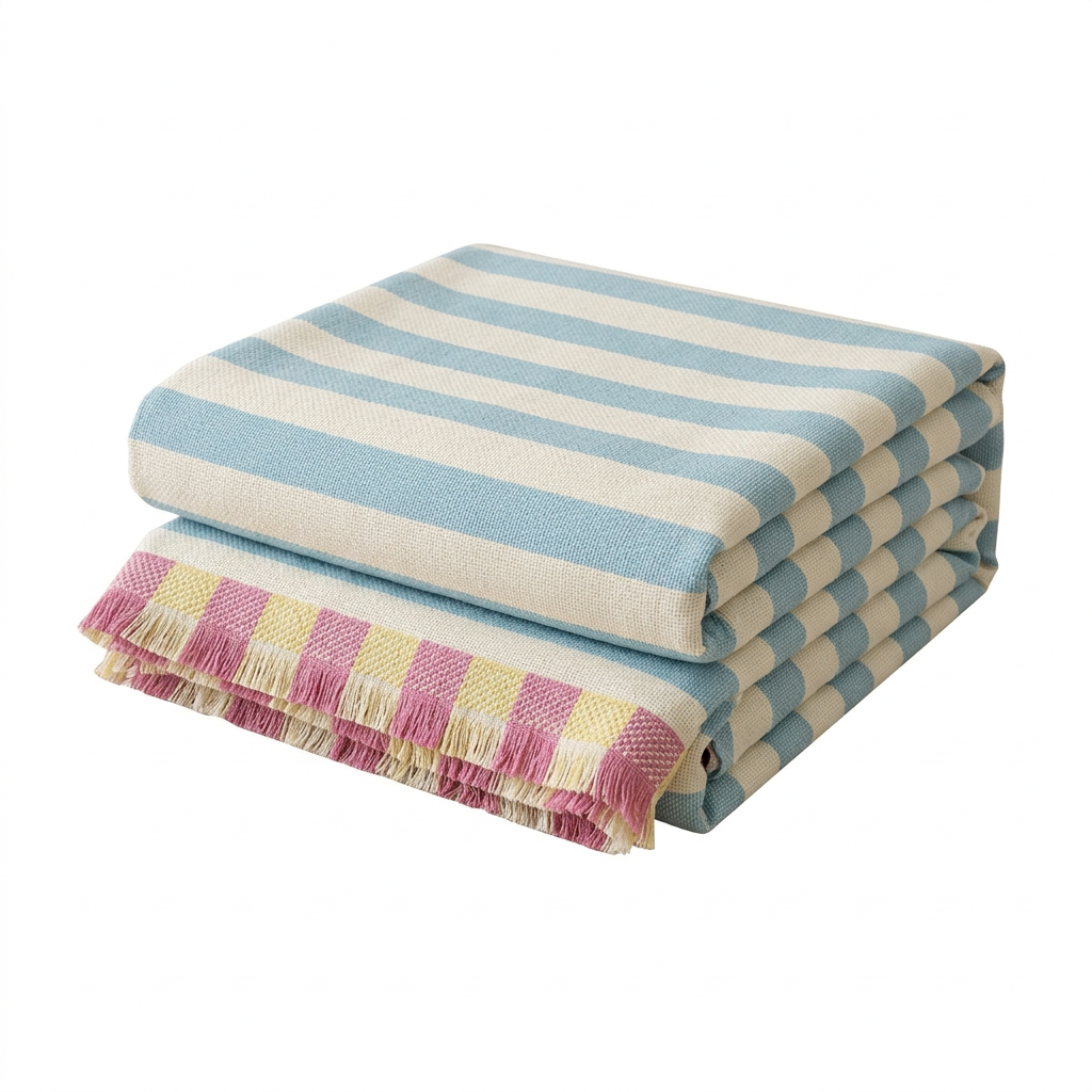 Pastel Striped Dustproof Sofa Cover for Couch in Soft Microfiber | Pastel Stripes, Full Dust Cover | Sofa Covers