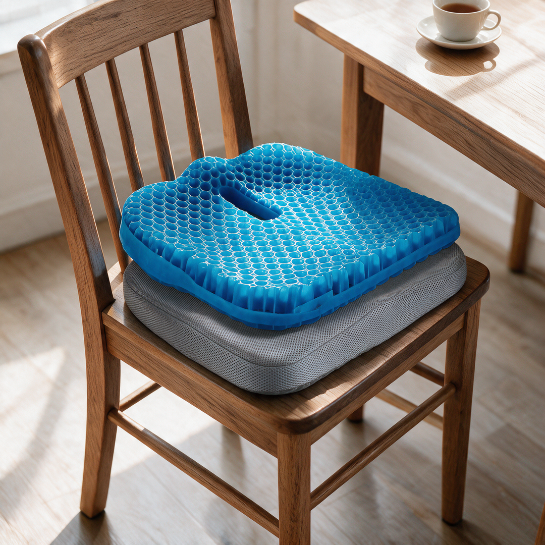 Honeycomb Gel Dining Chair Cushion for Kitchen and Desk Chairs | Cool Comfort for Long Meals | Seat Cushions