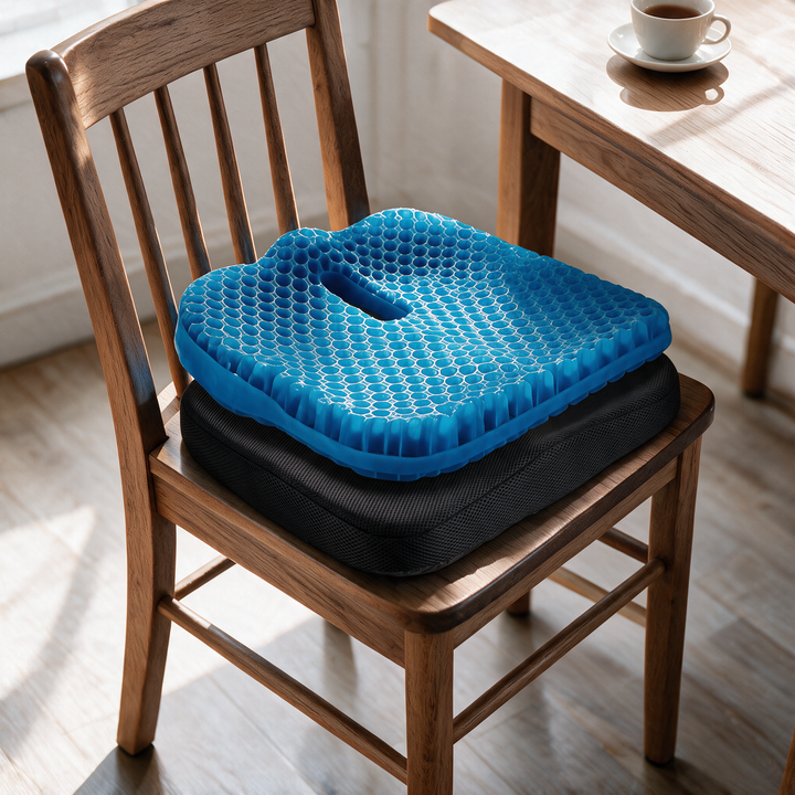 Honeycomb Gel Dining Chair Cushion for Kitchen and Desk Chairs | Cool Comfort for Long Meals | Seat Cushions