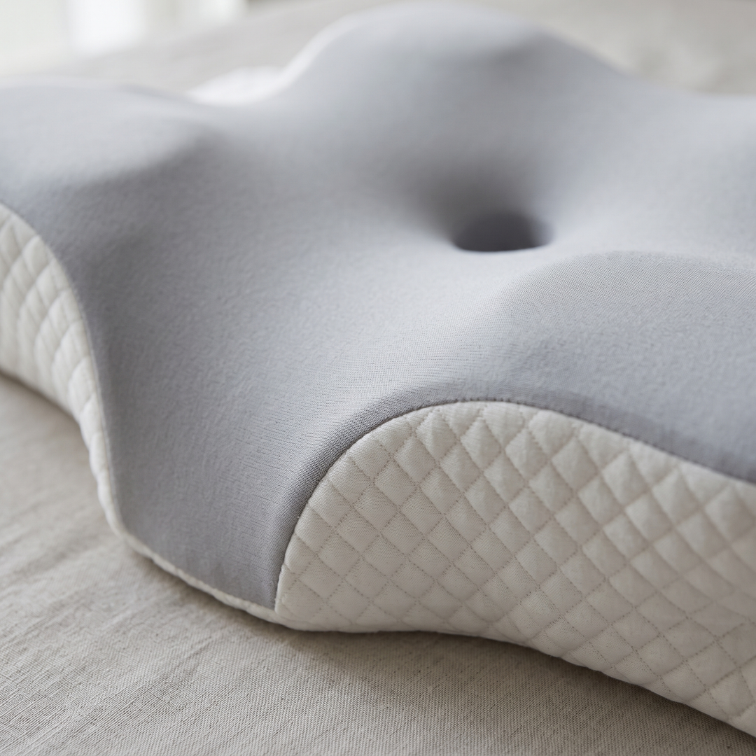 High Loft Memory Foam Contour Pillow with Breathable Cooling Cover | Extra Height for Steady Alignment | Bed Pillows