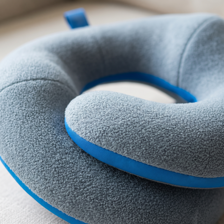 Double-Support Travel Neck Pillow with Chin Support and Carry Case | Head, Neck and Chin Support | Travel Pillows