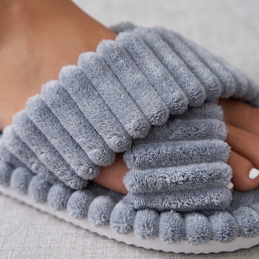 Cozy Plush Winter Moon Slippers with Cushioned Sole | Warm Moon-Shaped Steps for Winter | Slippers