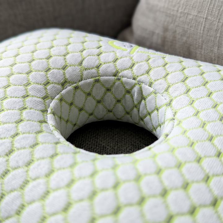Ear Piercing Donut Pillow with Center Ear Hole for Side Sleepers | Pressure-Free Space for Your Ear | Bed Pillows