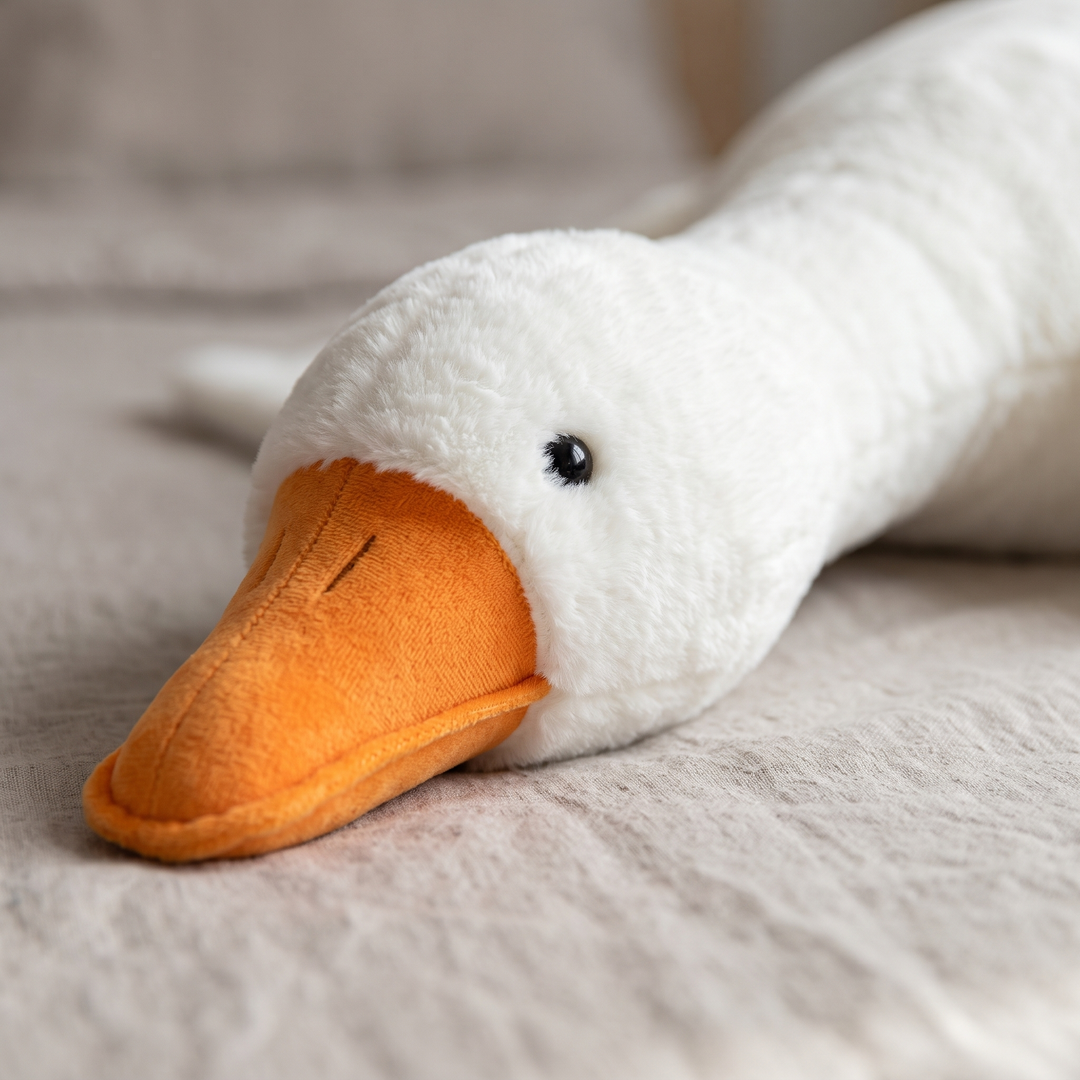 Funny Goose Long Plush Hugging Pillow in Three Sizes | Silly Goose Plush for Cuddling | Plush Pillows