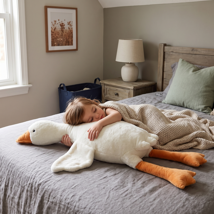 Funny Goose Long Plush Hugging Pillow in Three Sizes | Silly Goose Plush for Cuddling | Plush Pillows