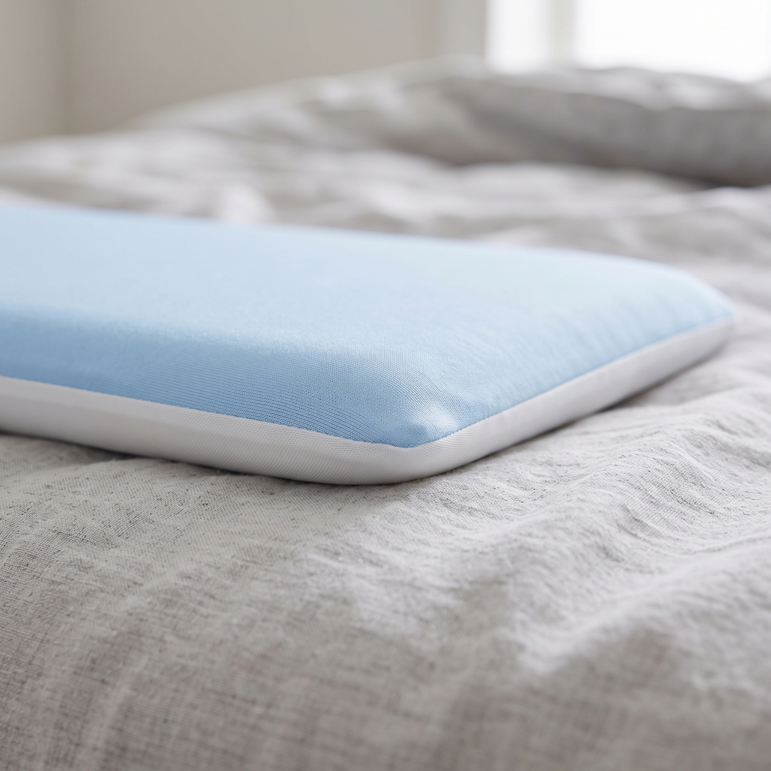 Hyper Slim Memory Foam Pillow for Stomach and Back Sleepers, 4in Low Profile | Ultra-Low Profile Sleep Comfort | Bed Pillows