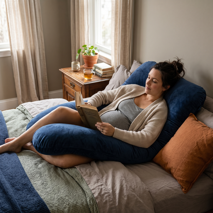 Cooling U-Shaped Full Body Pillow with Soft Microfiber Fill | Wraparound Support for Every Position | Bed Pillows