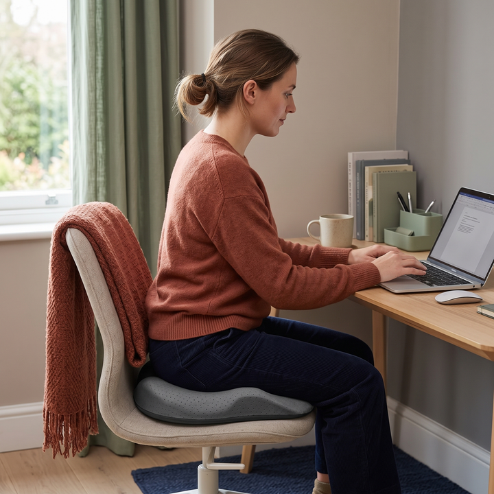 Memory Foam Donut Chair Cushion with Removable Cover | Open-Centre Seat Comfort | Seat Cushions