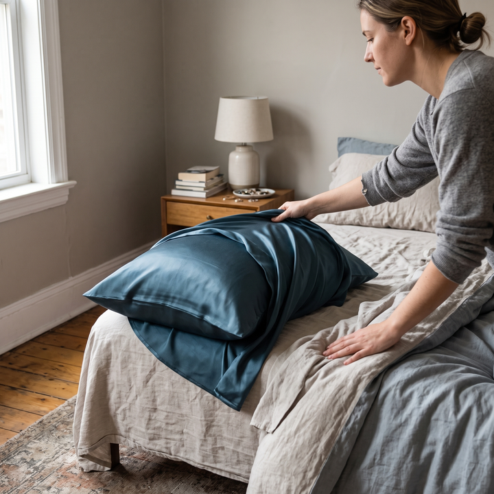 Smooth Natural Mulberry Silk Pillowcase for Hair and Skin | Silky Feel for Gentle Nights | Pillowcases