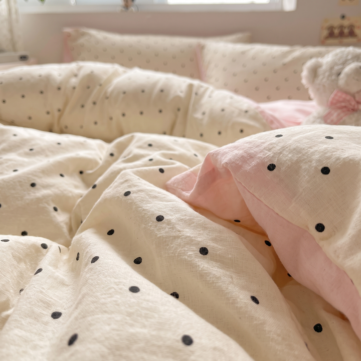 Soft Cloud Washed Cotton Bedding Set with Duvet Cover, Sheet and Pillowcases | Pre-Washed Softness from Night One | Bedding Sets