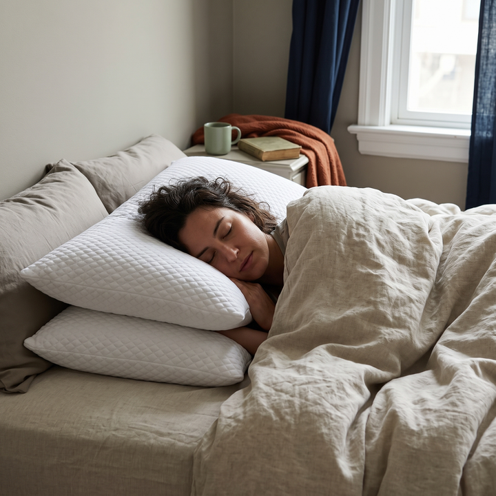 Zero-Pressure Shredded Memory Foam Side Sleeper Pillow with Washable Cover | Adjustable Comfort for Side Sleepers | Bed Pillows