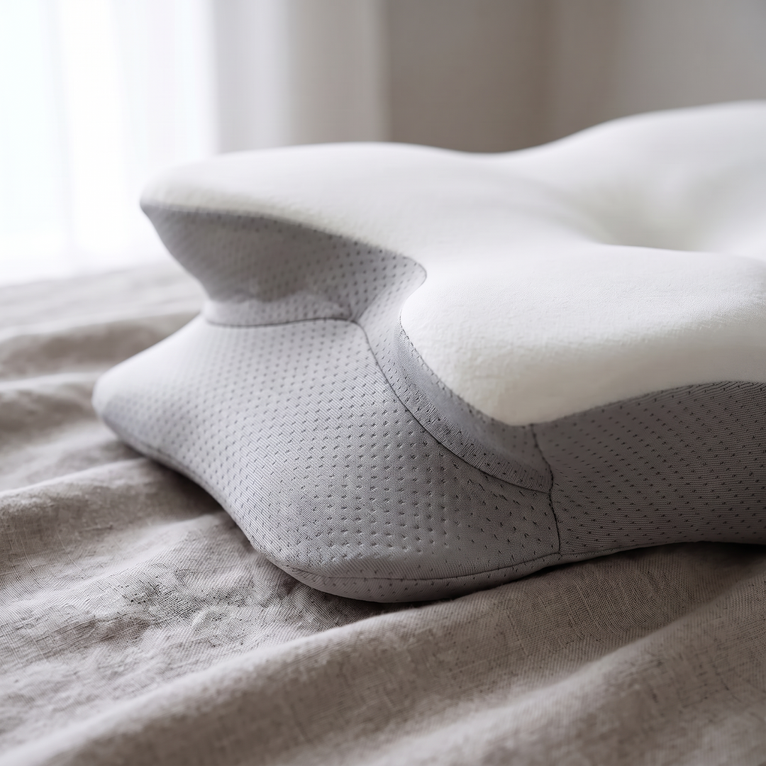 Ultra Cooling Memory Foam Contour Pillow with Breathable Cover | Cool, Steady Support for Sleepers | Bed Pillows