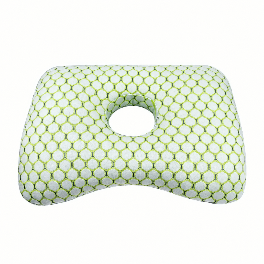 Ear Piercing Donut Pillow with Center Ear Hole for Side Sleepers | Pressure-Free Space for Your Ear | Bed Pillows