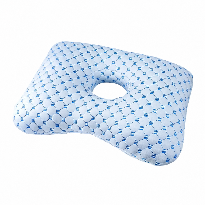 Ear Piercing Donut Pillow with Center Ear Hole for Side Sleepers | Pressure-Free Space for Your Ear | Bed Pillows
