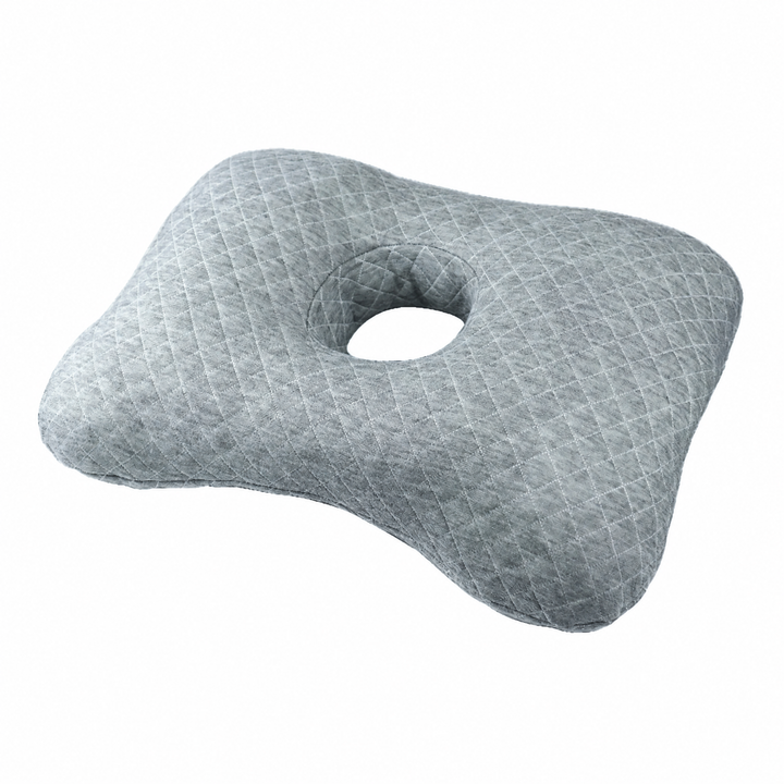 Ear Piercing Donut Pillow with Center Ear Hole for Side Sleepers | Pressure-Free Space for Your Ear | Bed Pillows