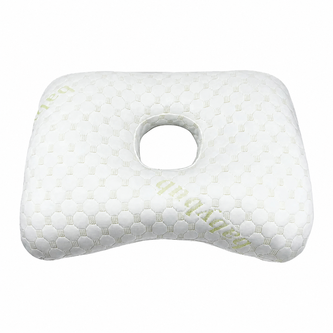 Ear Piercing Donut Pillow with Center Ear Hole for Side Sleepers | Pressure-Free Space for Your Ear | Bed Pillows