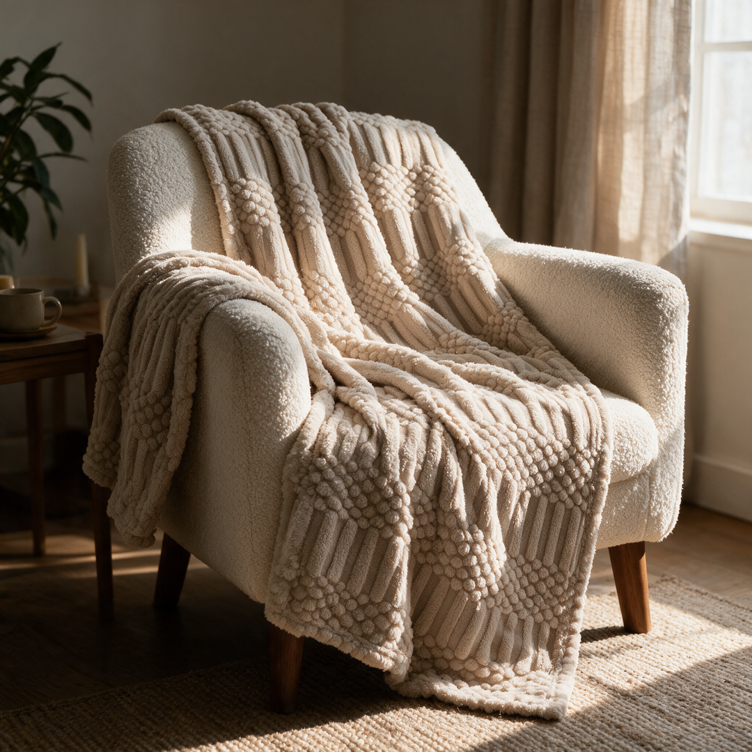 Plush Fleece Throw Blanket for Couch in Three Sizes | Fluffy Comfort for Cool Evenings | Throw Blankets