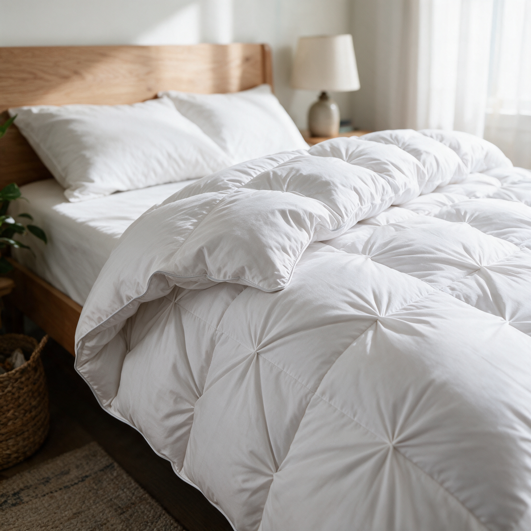 All-Season Goose Down Comforter with Baffle Box Stitching | Balanced Warmth for Every Season | Comforters