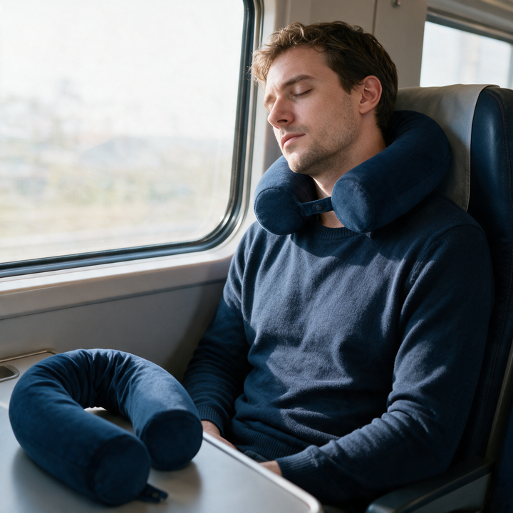 Bendable Memory Foam Travel Neck Pillow You Can Shape Four Ways | Shape It Your Way | Travel Pillows