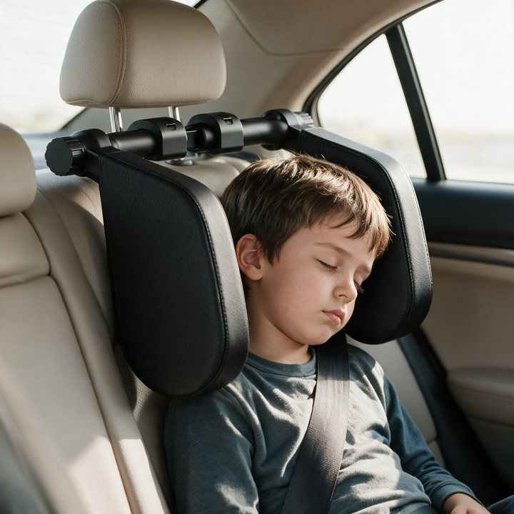 Adjustable Car Headrest Pillow with Rotating Side Wings | Side Support for Car Naps | Travel Pillows