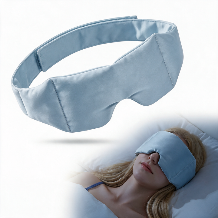 Weighted Cooling Sleep Mask with Cool-Touch and Plush Sides | Dark, Calm and Gently Weighted | Sleep Masks