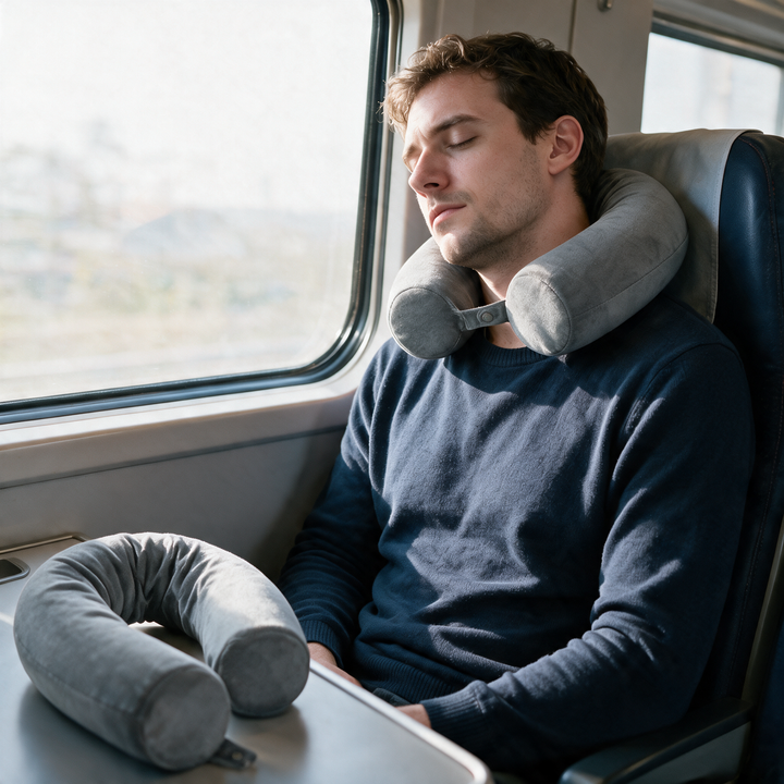 Bendable Memory Foam Travel Neck Pillow You Can Shape Four Ways | Shape It Your Way | Travel Pillows