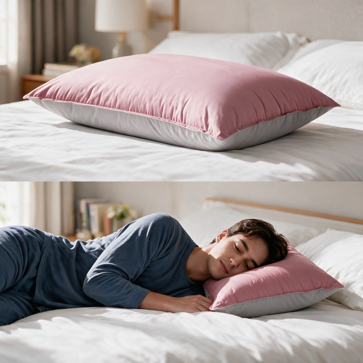 Rectangle Medium Support Cotton Pillow for Everyday Sleep | Classic Medium Support | Bed Pillows