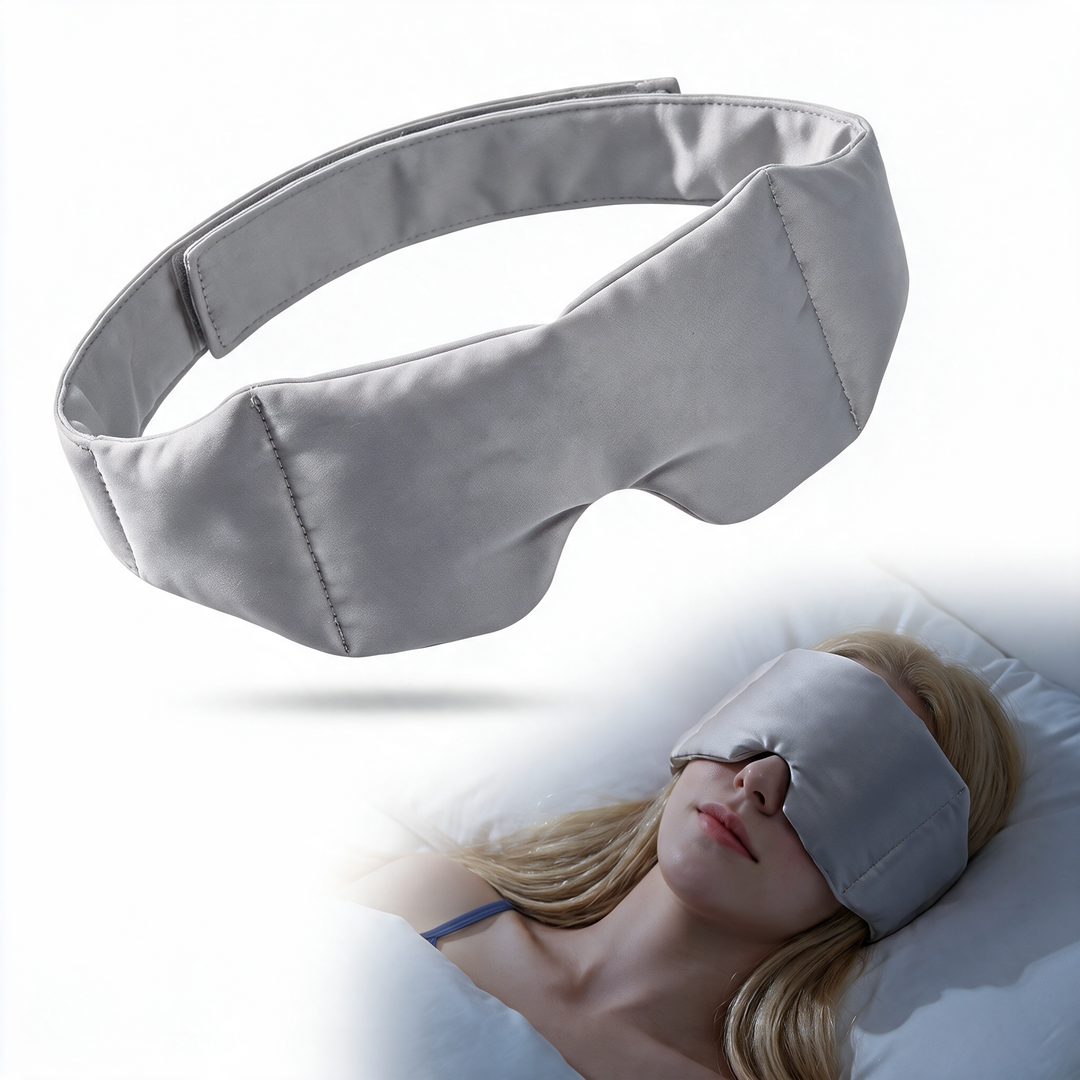 Weighted Cooling Sleep Mask with Cool-Touch and Plush Sides | Dark, Calm and Gently Weighted | Sleep Masks