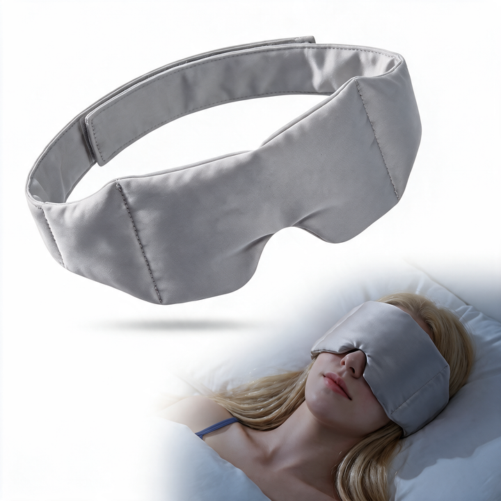 Weighted Cooling Sleep Mask with Cool-Touch and Plush Sides | Dark, Calm and Gently Weighted | Sleep Masks