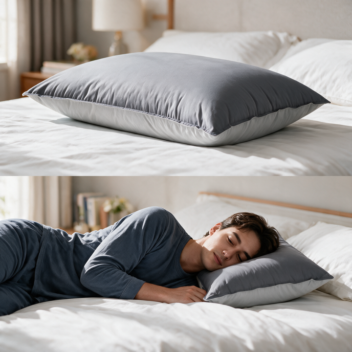 Rectangle Medium Support Cotton Pillow for Everyday Sleep | Classic Medium Support | Bed Pillows