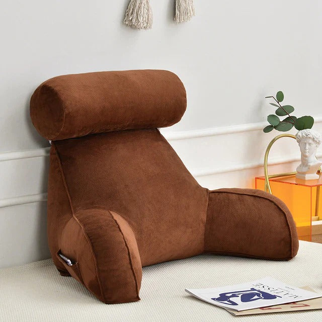 Upright Reading Pillow – Bed Rest Cushion with Arm Support