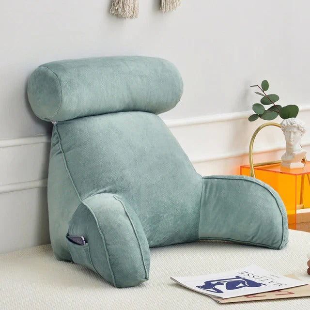 Upright Reading Pillow – Bed Rest Cushion with Arm Support