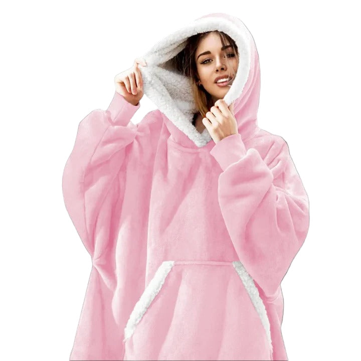 Giant Oversized Plaid Wearable Blanket Hoodie in Soft Flannel | Wear Your Blanket Anywhere | Wearable Blankets