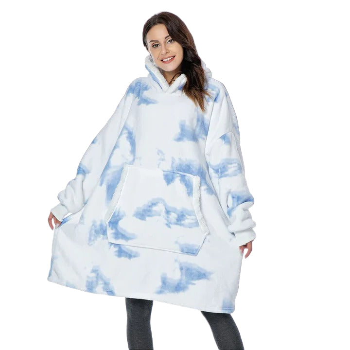 Giant Oversized Plaid Wearable Blanket Hoodie in Soft Flannel | Wear Your Blanket Anywhere | Wearable Blankets