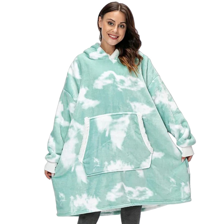 Giant Oversized Plaid Wearable Blanket Hoodie in Soft Flannel | Wear Your Blanket Anywhere | Wearable Blankets