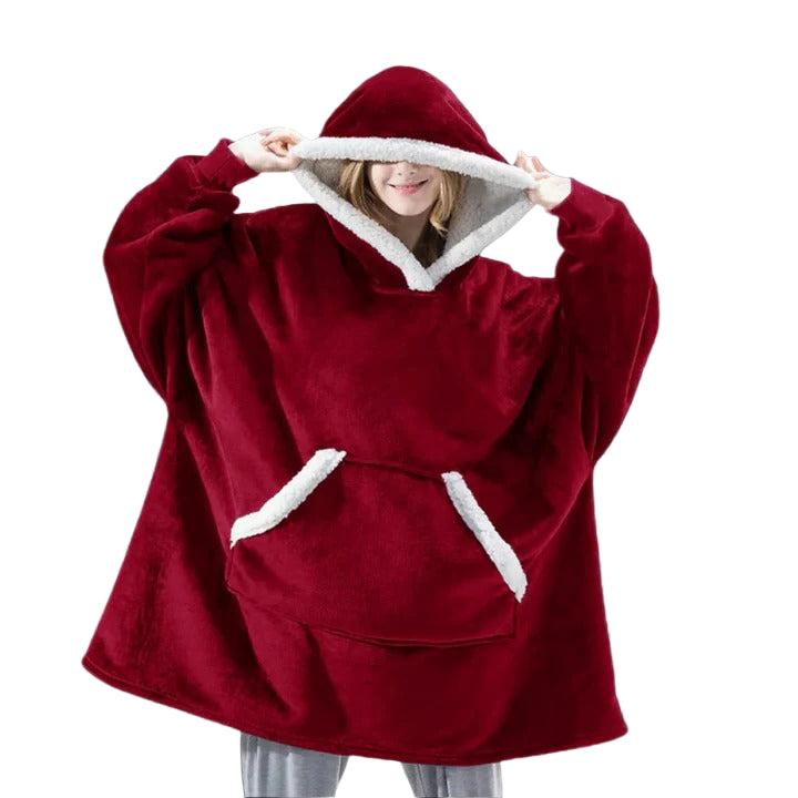Giant Oversized Plaid Wearable Blanket Hoodie in Soft Flannel | Wear Your Blanket Anywhere | Wearable Blankets