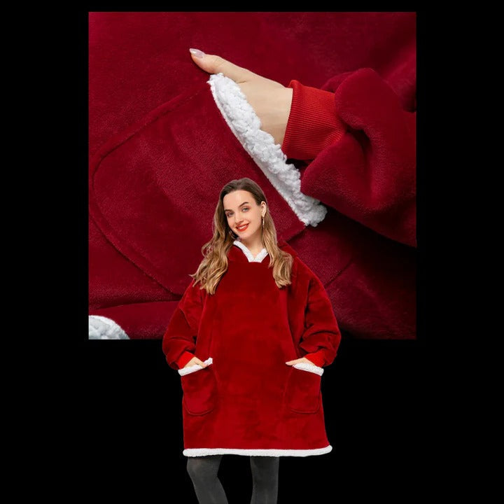 Giant Oversized Plaid Wearable Blanket Hoodie in Soft Flannel | Wear Your Blanket Anywhere | Wearable Blankets