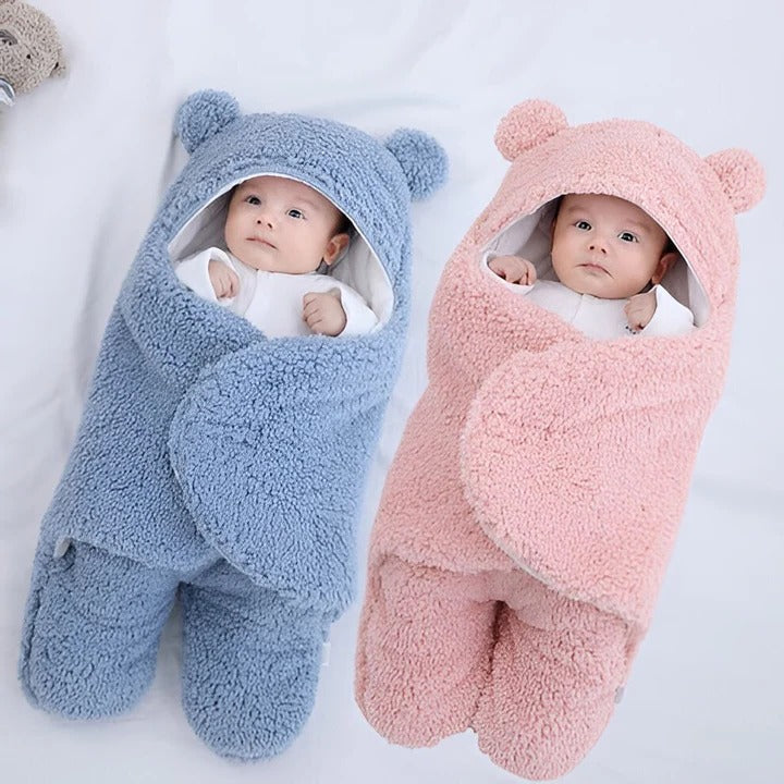 Soft Lined Infant Wrap Blanket for Naps and Stroller Rides, Machine Washable | Snug Infant Wrap for Naps and Rides | Baby Blankets