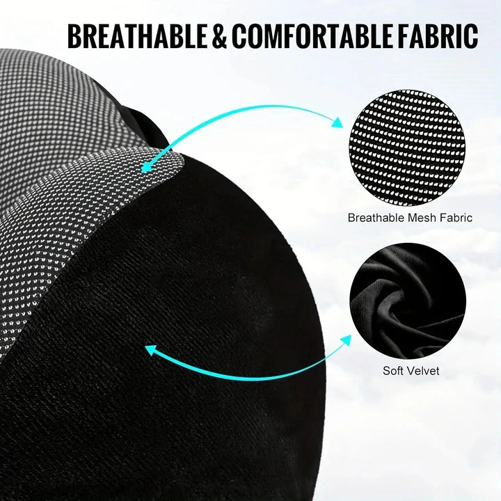 Memory Foam U-Shaped Travel Pillow with Detachable Hood | Travel Rest with Extra Cover | Travel Pillows