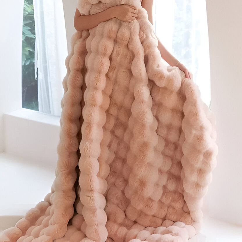All-Season Textured Plush Throw Blanket, 39 x 63 in, Quick-Drying | Plush Throw for Any Season | Throw Blankets