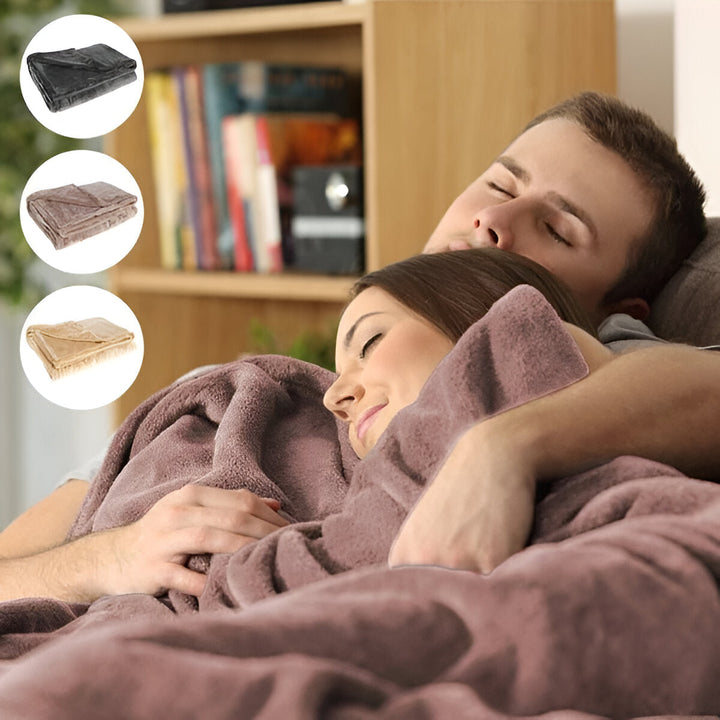 Cordless Electric Heated Throw Blanket, USB Powered Flannel, 63 x 33 in | USB Flannel Heated Throw | Heated Blankets