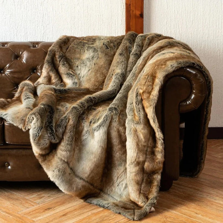 Faux Fox Fur Throw Blanket, Heavy Velvety Pile, Three Sizes | Heavyweight Faux Fox Fur Luxury | Throw Blankets