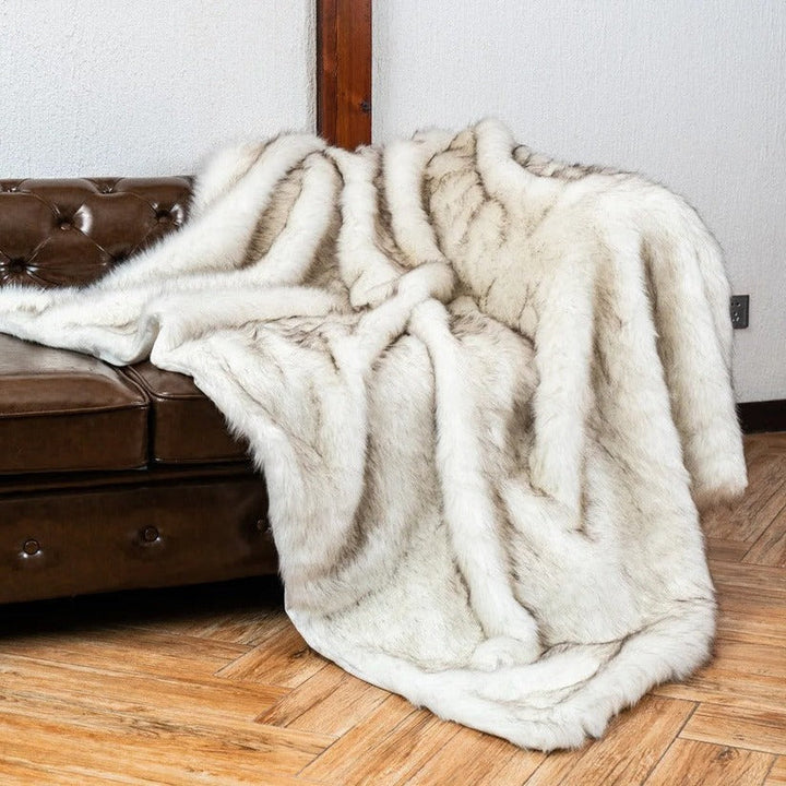 Faux Fox Fur Throw Blanket, Heavy Velvety Pile, Three Sizes | Heavyweight Faux Fox Fur Luxury | Throw Blankets
