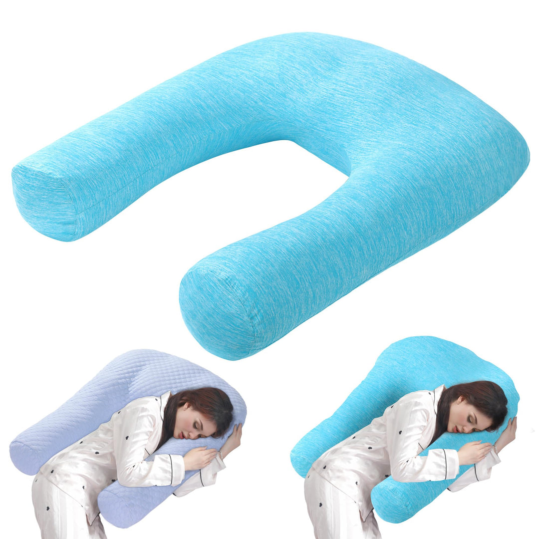Cooling U-Shaped Body Pillow for Neck and Shoulder Support | Cool U-Shape Support All Night | Body Pillows