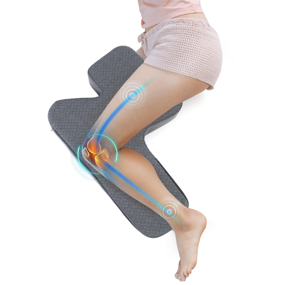 4 Inch Z-Shaped Memory Foam Knee Pillow with Pressure Relief Support | Z-Shaped Cushion for Side Sleepers | Knee Pillows