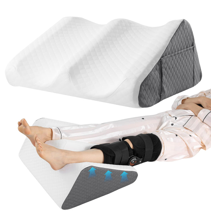 8.7 Inch High Foam Leg Support Pillow for Comfortable Resting | Tall Foam Lift for Legs | Wedge Pillows