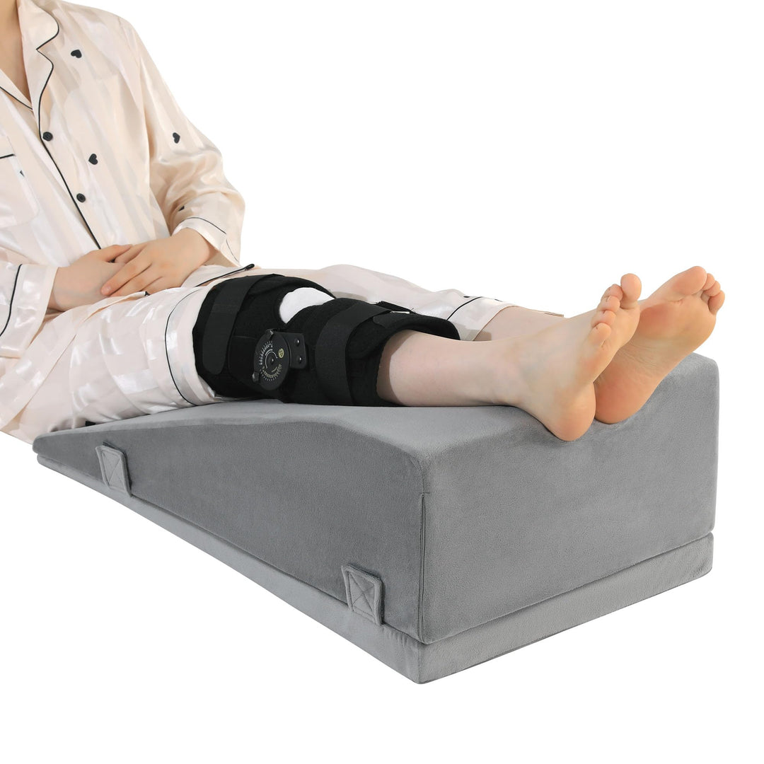 Adjustable Two-Height Leg Elevation Pillow for Knee and Hip Comfort | Two Height Settings for Leg Rest | Wedge Pillows