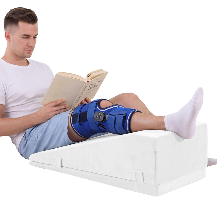 Adjustable Two-Height Leg Elevation Pillow for Knee and Hip Comfort | Two Height Settings for Leg Rest | Wedge Pillows