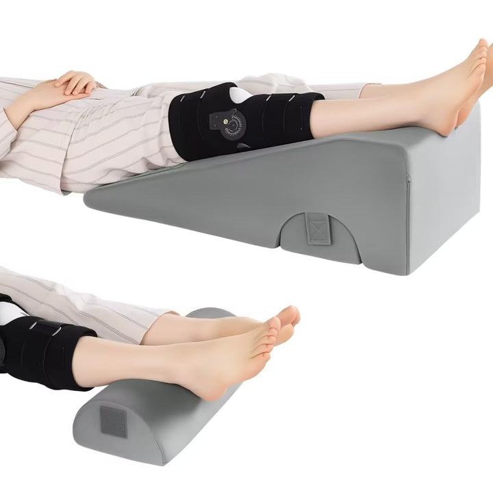 Contoured Knee and Leg Support Pillow in Single or Full Size | Stepped Support for Resting Legs | Wedge Pillows