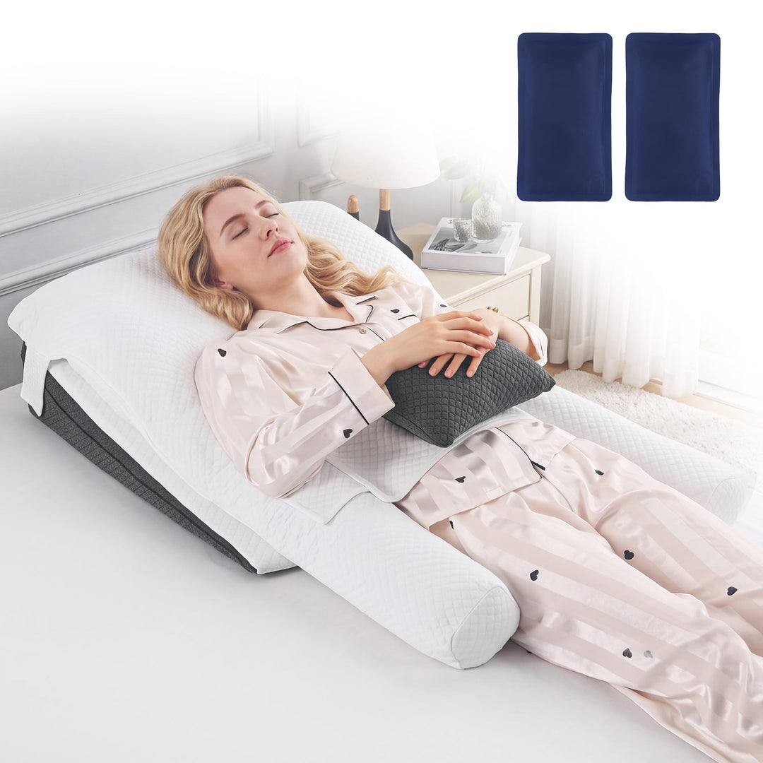 Adjustable Wedge Pillow Set for Sleeping with Multi-Angle Support | Multi-Angle Wedge Set for Sleep | Wedge Pillows
